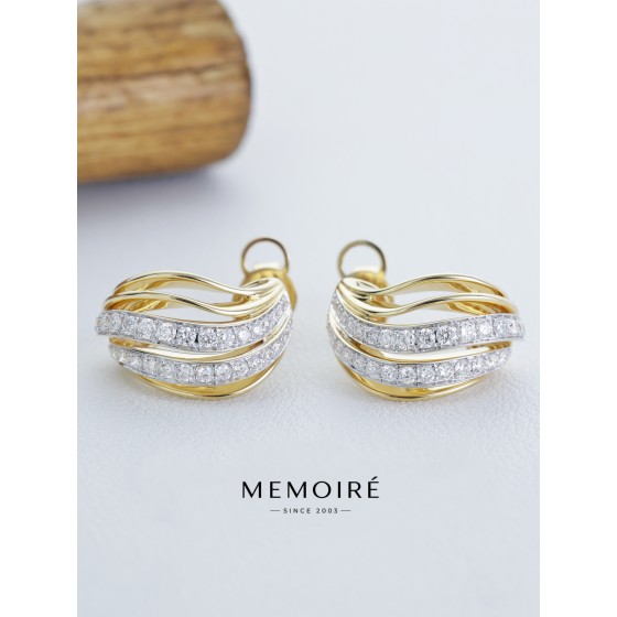 MEMOIRE 14K Yellow Gold Lab Grown Diamond Earrings