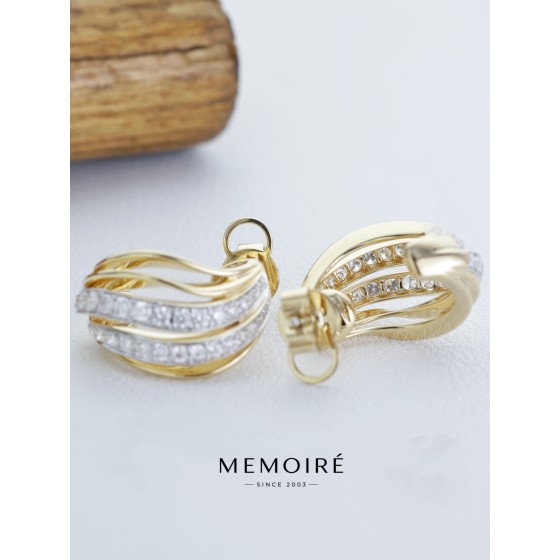 MEMOIRE 14K Yellow Gold Lab Grown Diamond Earrings