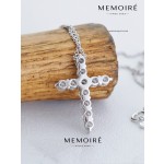 MEMOIRE 14K White Gold Lab Grown Diamond Cross Pendant Necklace thumbnail 4