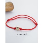 MEMOIRE 14K Yellow Gold Lab Grown Sapphire Red String Bracelet thumbnail 2