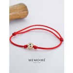 MEMOIRE 14K Yellow Gold Lab Grown Sapphire Red String Bracelet thumbnail 4