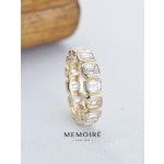 MEMOIRE 14K Yellow Gold Emerald Cut Lab Grown Diamond Eternity Band thumbnail 4
