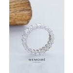 MEMOIRE 14K White Gold Emerald Cut Lab Grown Diamond Eternity Band thumbnail 4