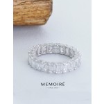MEMOIRE 14K White Gold Emerald Cut Lab Grown Diamond Eternity Band thumbnail 3