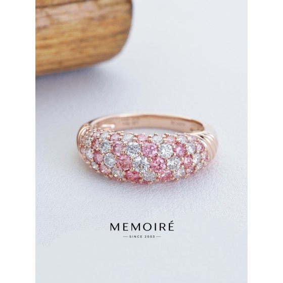 MEMOIRE 14K Rose Gold Twist Lab Grown Diamond Band