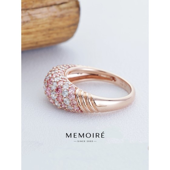 MEMOIRE 14K Rose Gold Twist Lab Grown Diamond Band
