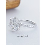 MEMOIRE 14K White Gold Round Lab Grown Diamond Solitaire Engagement Ring thumbnail 3