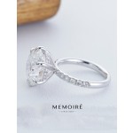 MEMOIRE 14K White Gold Round Lab Grown Diamond Solitaire Engagement Ring thumbnail 4