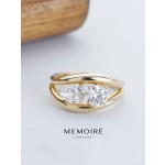 MEMOIRE 14K Yellow Gold Oval Lab Grown Diamond Statement Ring thumbnail 1