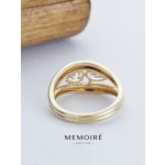 MEMOIRE 14K Yellow Gold Oval Lab Grown Diamond Statement Ring thumbnail 2