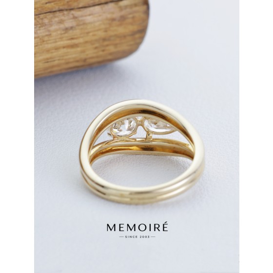MEMOIRE 14K Yellow Gold Oval Lab Grown Diamond Statement Ring