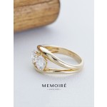 MEMOIRE 14K Yellow Gold Oval Lab Grown Diamond Statement Ring thumbnail 3