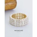 MEMOIRE 14K Yellow Gold Multi-Row Baguette Lab Grown Diamond Eternity Band thumbnail 1