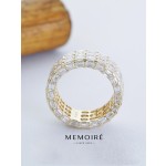 MEMOIRE 14K Yellow Gold Multi-Row Baguette Lab Grown Diamond Eternity Band thumbnail 2