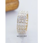 MEMOIRE 14K Yellow Gold Multi-Row Baguette Lab Grown Diamond Eternity Band thumbnail 4