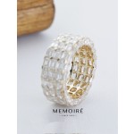 MEMOIRE 14K Yellow Gold Multi-Row Baguette Lab Grown Diamond Eternity Band thumbnail 3