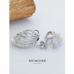 MEMOIRE 14K White Gold Multi-Layer Lab Grown Diamond Hoop Earrings thumbnail 3