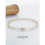 MEMOIRE 14K Yellow Gold Heart Link Lab Grown Diamond Tennis Bracelet thumbnail 3