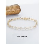 MEMOIRE 14K Yellow Gold Heart Link Lab Grown Diamond Tennis Bracelet thumbnail 4