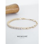 MEMOIRE 14K Yellow Gold Dual Design Lab Grown Diamond Bracelet thumbnail 4