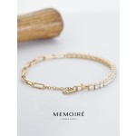 MEMOIRE 14K Yellow Gold Dual Design Lab Grown Diamond Bracelet thumbnail 2