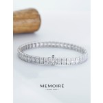 MEMOIRE 14K White Gold Lab Grown Diamond Bangle Bracelet thumbnail 1