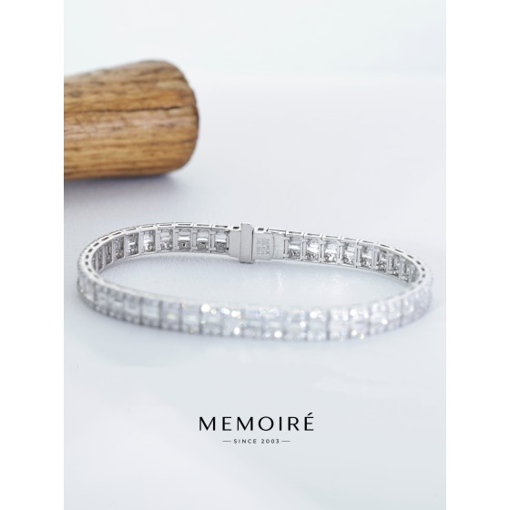 MEMOIRE 14K White Gold Lab Grown Diamond Bangle Bracelet